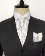 Брюки, галстуки, галстуки, галстуки, широкие галстуки, карманные полотенца, мужские галстуки, браки, белые серебряные нитки A - 080