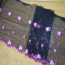 Специальная цена 23 см Ручная ткань DIY вышивка роз кружево одежда занавески шарф аксессуары односторонний