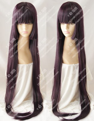 taobao agent Cos wig dark purple one -meter long straight -hair snow girl Yinyang division god SR awakening moon seeing cherry blossoms
