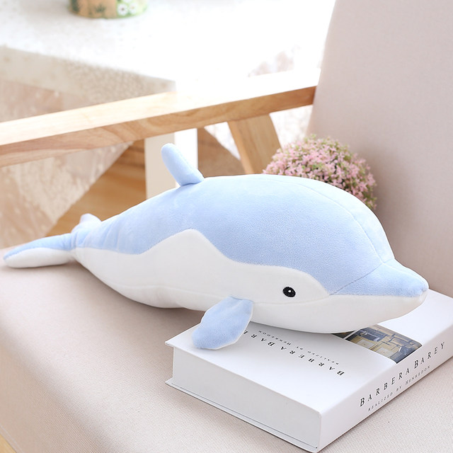ນ້ອຍ dolphin plush toy cloth doll ເດັກນ້ອຍ soothing ເດັກນ້ອຍນອນ doll pillow ເດັກຊາຍແລະເດັກຍິງ