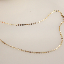 Кролик корейский чистое золотое ожерелье 14K ивовое ожерелье 1mmo цепочка блестящая ключица