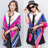 Шелковый демисезонный большой универсальный пляжный шарф