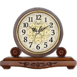 Combas Solid Wood Desk Clock Wooden European Desk Clock American Living Room Clock Bedroom Radio Clock Modern Simple Fashion