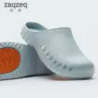 ZaqZeq/Tanhe Tanhe phòng mổ nam nữ dép bác sĩ lỗ giày giày đi biển chống trơn trượt mũi giày