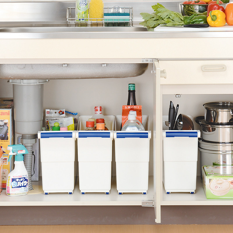 [USD 21.02] Japanese imported storage basket with roller kitchen