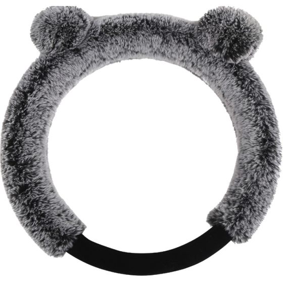 
Car handlebar cover winter steering wheel cover short plush three-piece set cartoon universal steering wheel cover female Korean cute