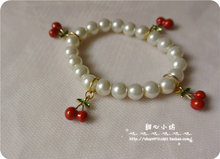 Возлюбленная xiaofang Shop владелец AP Baby Lolita Cherry Pearl Bracelet Setrings Setrings