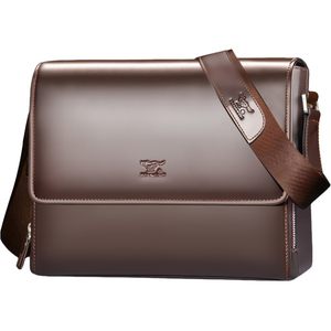 
Seven Wolves genuine leather men's bag horizontal shoulder bag crossbody bag casual father briefcase men's bag leather backpack