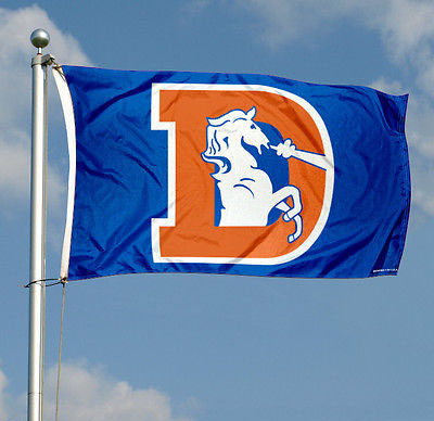 外贸橄榄队野马球迷户外旗帜 NFL Denver Broncos Flag