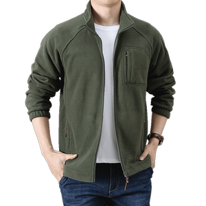 
Autumn fleece sweatshirt men's large-size cardigan top sports casual stand collar spring and autumn fleece jacket trendy