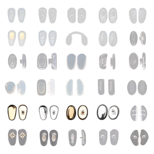 Glasses nasal support silicon adhesive non -slip screw card buckle set inserted into the eye accessories soft metal bracket airbag anti -pressure marks pad