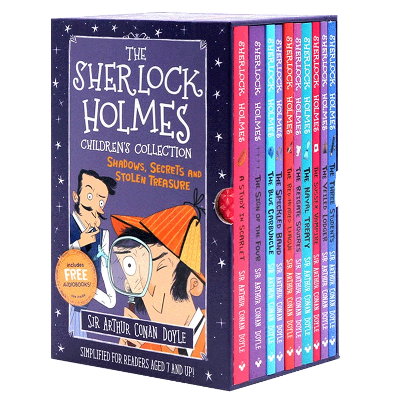 福尔摩斯英文原版探案全集经典故事10本盒装The SHERLOCK HOLMES 学生