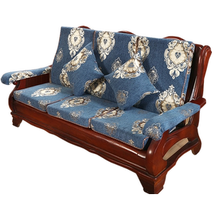 
Solid wood sofa cushion with backrest thickened mahogany sofa cushion Chinese style spring and autumn federal chair three-person conjoined anti-slip winter