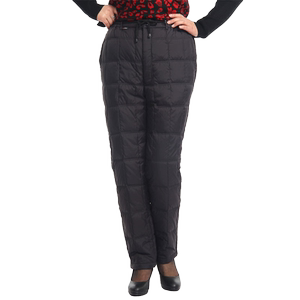 Middle -aged and elderly winter down pants men and women, the same parents, high -waisted large size, large size zipper mouth warm pants cold Bo Shi 2205