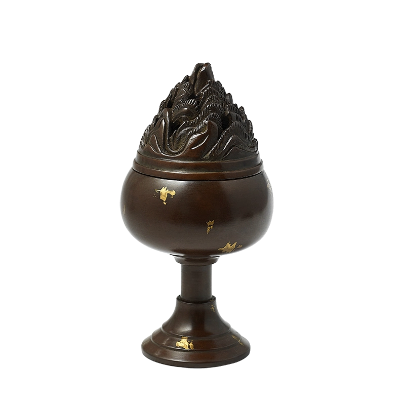 紫铜香炉纯铜家用室内仿古大号檀香炉熏香供佛沉香