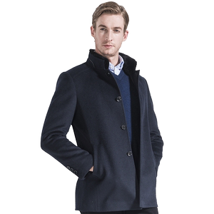 Ban Leopard men's winter woolen woolen coat coat plus fertilizer increase code to stand up and lead fat man wool coat men