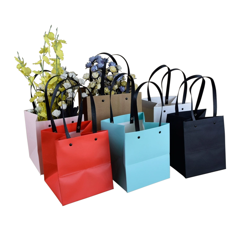 纸袋深蓝色底礼品纸袋商务送蓝色礼袋礼物包装袋手提卡纸覆膜加印-Taobao