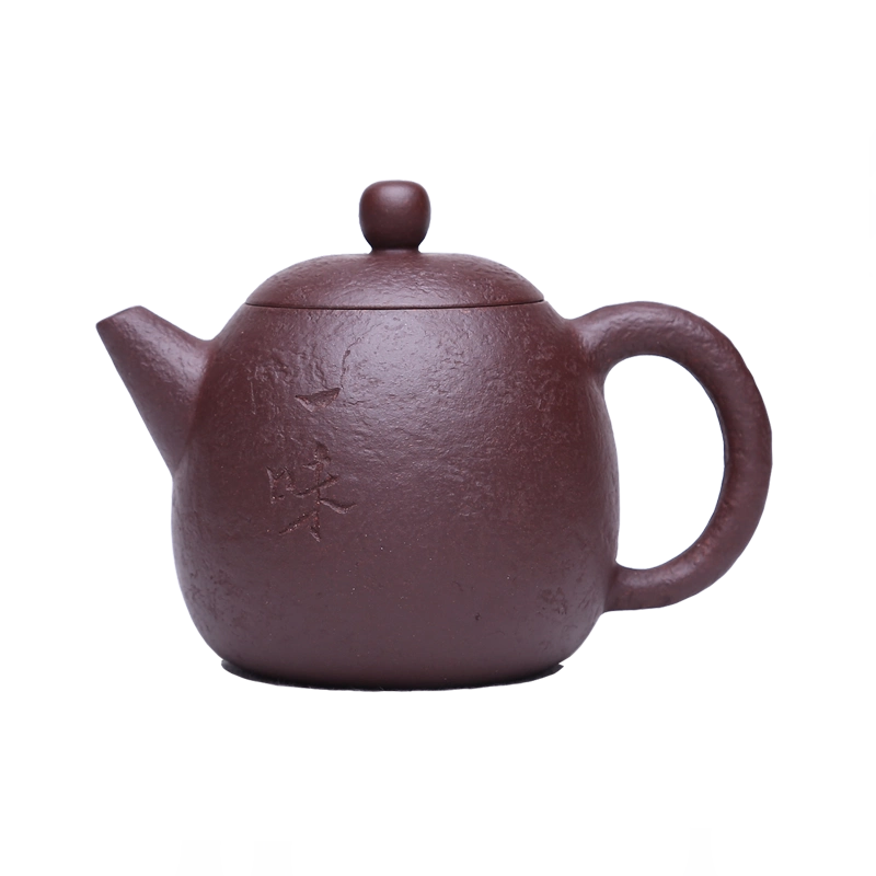 中国茶器 宜興紫砂壶 宜兴手工紫砂壶紫泥刻绘石瓢壶家用中式风格茶具丁山产紫砂茶壶