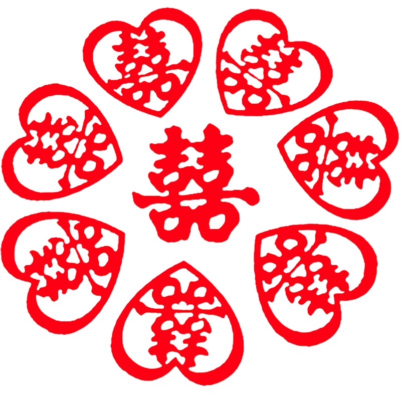 Xiaoxi hand -throwing a happy word sticker wedding supplies Daquan wedding room decoration, preparation of wedding new house weddings 囍 character sticker