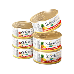 SCHESIR Xueshi Rainbow Pet Cat imported into a kittens universal snack fruit with the main grain 6 can
