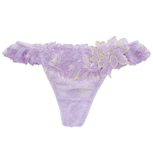
Shiluohando TIAM thong female pure transparent lace thin breathable low waist ladies underwear 01