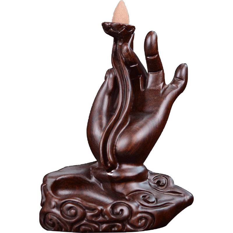 清・黑檀木彫・蓮花熏爐香爐置物』極細工・古賞物・中国古玩・