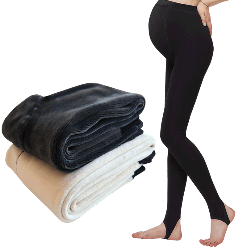 
Maternity leggings, velvet and thickening, fall and winter foot-stepping maternity pants, large size abdominal support, cotton trousers, trousers, autumn and winter clothing