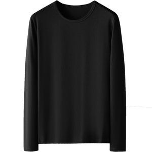 
Modal long-sleeved T-shirt men's antibacterial and anti-mites white inner bottom shirt double-sided German velvet warm plus velvet autumn clothes