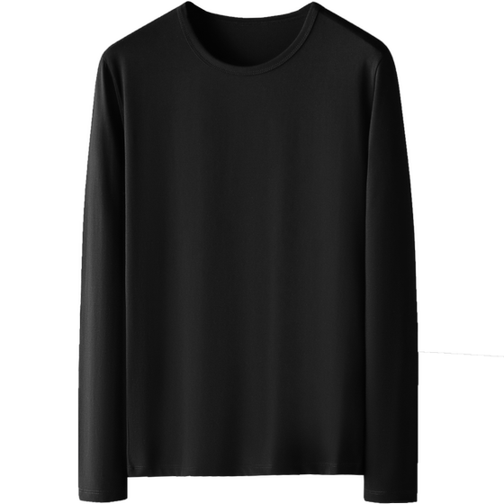 
Modal long-sleeved T-shirt men's antibacterial and anti-mites white inner bottom shirt double-sided German velvet warm plus velvet autumn clothes