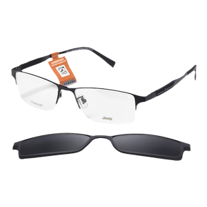 
Jeep Jeep myopia glasses frame men's business half-frame magnet set mirror ultralight memory titanium T8039 upgraded hot model