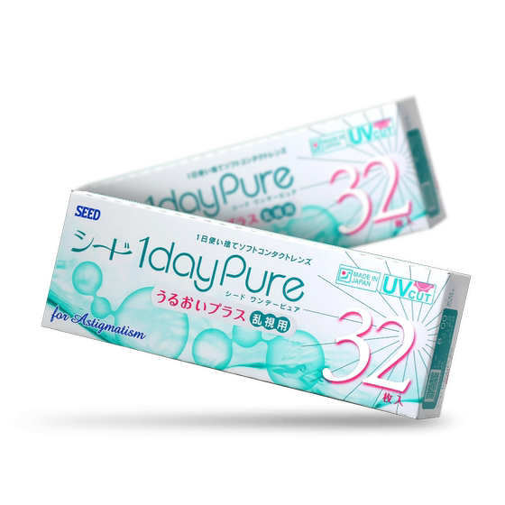 
SEED Japanese real pupil astigmatism contact lenses daily disposable myopia 32 pieces comfortable eye protection ready-made without customization