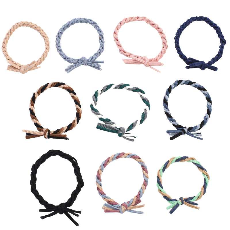 Forest style rubber band hair tie