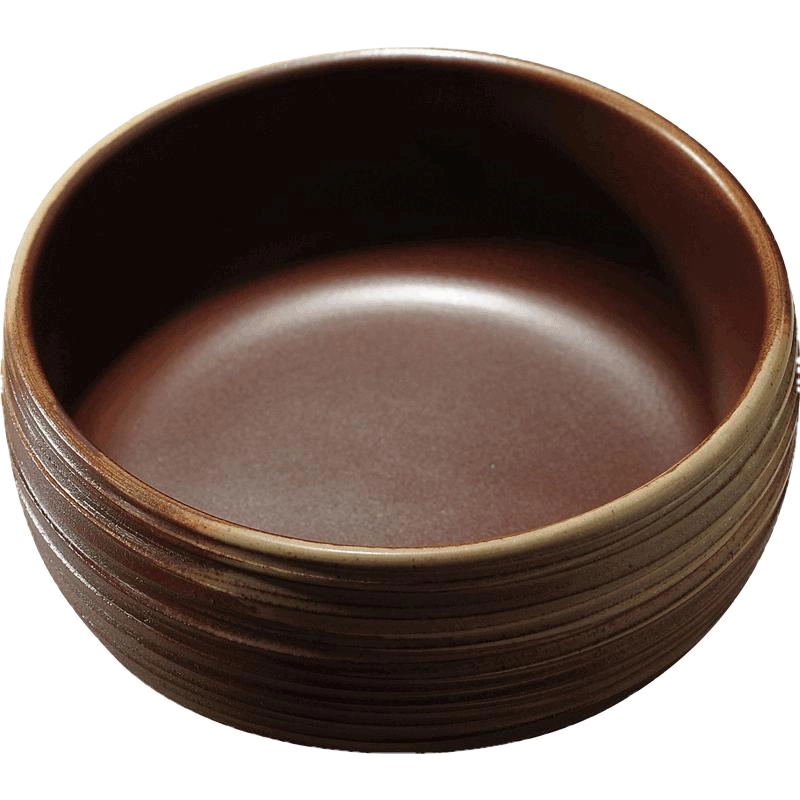 鎏金粗陶建水｜复古手工中式铁釉茶渣桶茶水盂陶瓷功夫茶具茶水缸