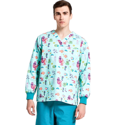 Annuo hand washing clothes long-sleeved polyester cotton hospital work clothes