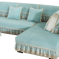 Plush sofa simple fabric anti-slip modern universal