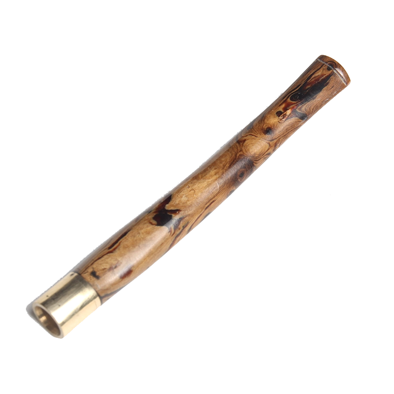 【瑚】　★ 煙具 海柳製竹節形煙嘴 ★　使用品　竹節 竹葉 彫刻文様　清供雅玩 海柳烟斗雕刻竹节血柳活柳烟斗过滤烟嘴男士烟具烟丝卷烟两用烟斗