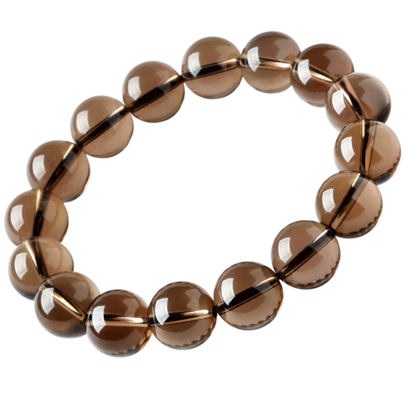 片手念珠　茶水晶 全宗派】 片手念珠・略式数珠 鉄刀木に二天茶水晶 (男性用/22玉