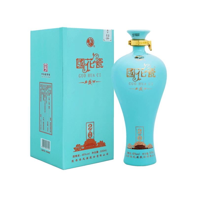國花瓷西鳳酒陳年鳳香甲等30白酒52度30年500ml綿柔鳳香型糧食酒