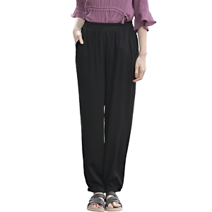 
Cotton Silk Casual Pants 2026 Summer Thin Artificial Cotton Silk Sunscreen Trousers Fashionable Casual Anti-mosquito Harem Pants Women