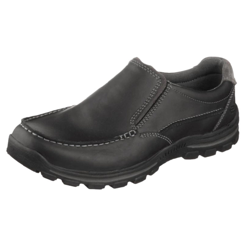 Skechers/SKECHERS男鞋皮鞋套腳休閒舒適輕便懶人樂福鞋一腳蹬64502-Taobao