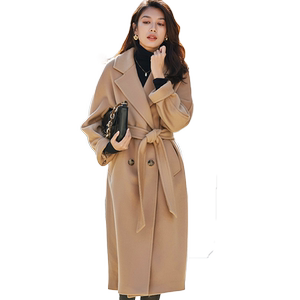 Beiyuan Celebrity Camel Double-sided Cashmere Coat Women's 2025 New Mid-Length Over-Knee Woolen Woolen Jacket
