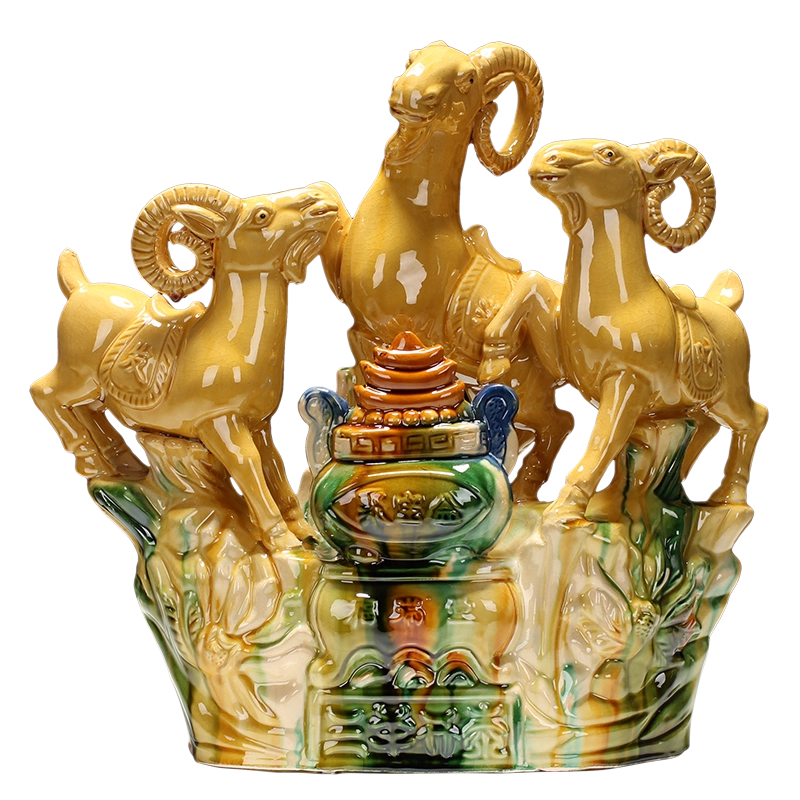 博艺萱唐三彩骆驼骑乐俑五人驼乐器俑陶瓷艺术品古玩古董摆件