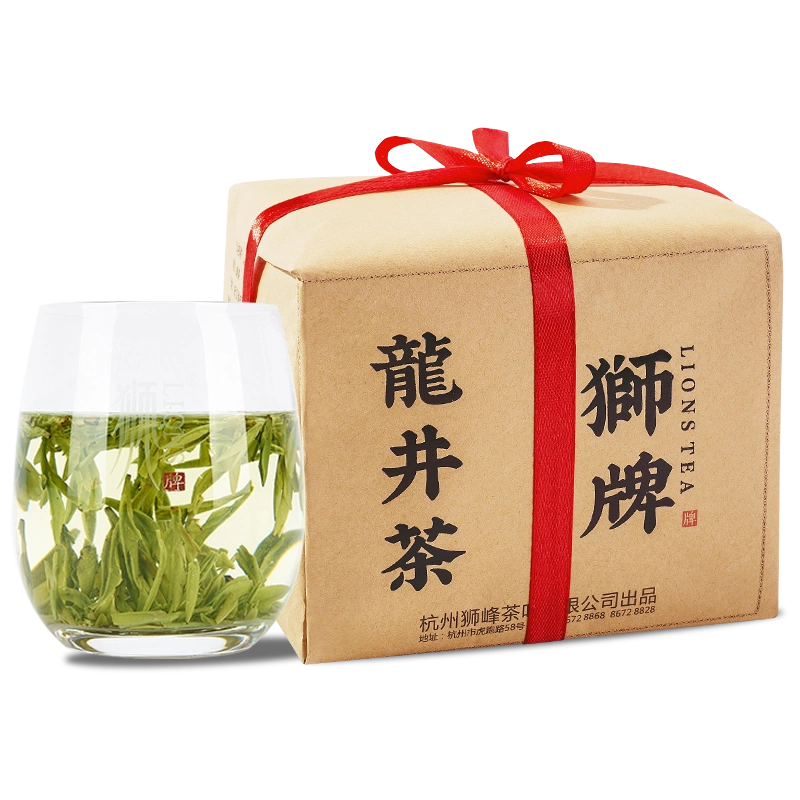 2024新茶狮牌狮峰龙井杭州西湖正宗雨前龙井茶叶250g纸包春茶绿茶 