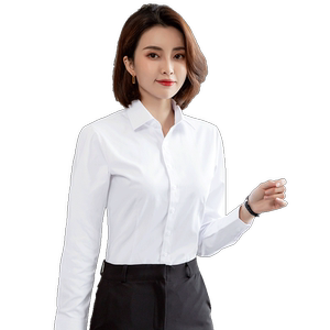 White shirt women's long-sleeved new spring jacket professional formal wear temperament commuting hot short-sleeved shirt work clothes
