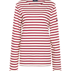 Saint James Men and Women's Same Navy T -shirt Sea Soul Shirt striped long -sleeved shirt women's top women's round neck