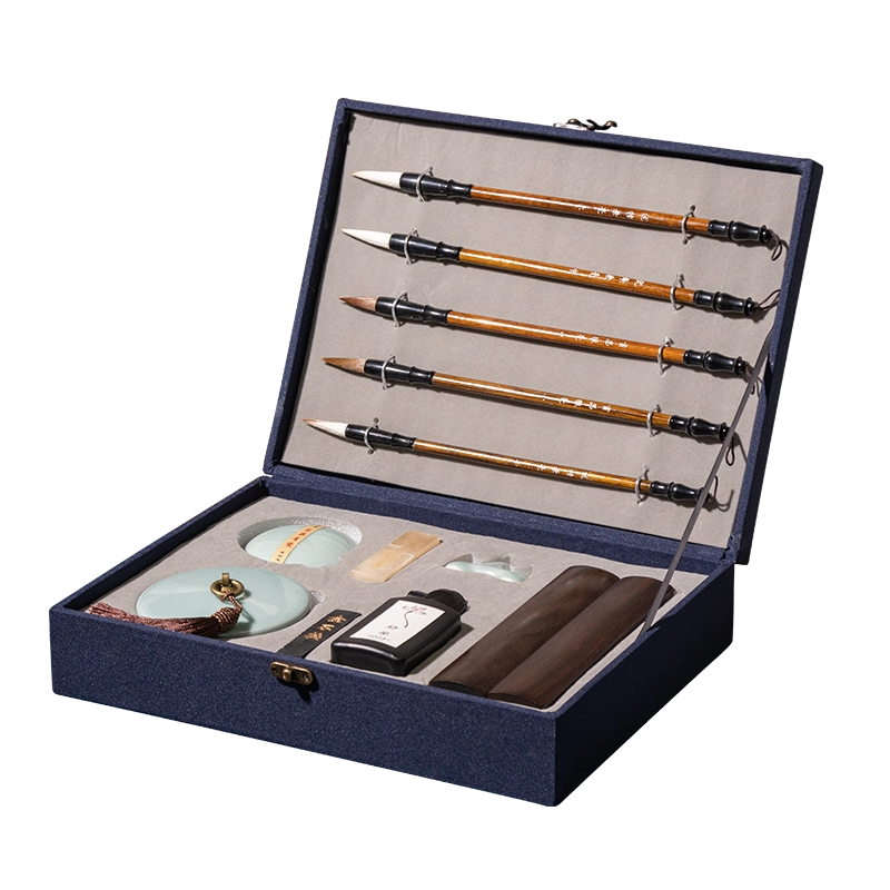 中国古美術　書道具揃え　文房全宝　書道具セット➕玄宗 中濃墨 墨運堂 中国古美術 書道具揃え 文房全宝 書道具セット➕玄宗 中濃墨 墨運堂