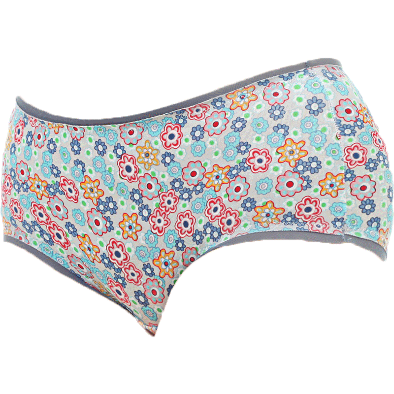 Dieanfen underwear, women's pure cotton crotch, small floral pattern, comfortable and traceless, medium waist, women's flat angle underwear, women's panties at the top