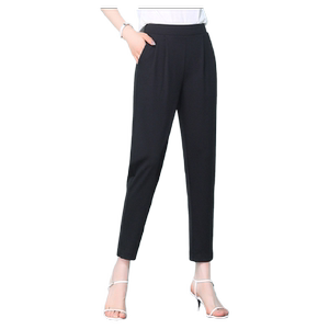 LT Harun pants autumn, spring and summer thin waist high -waist high -pants big size women's pants fat mm black pants children loose casual pants