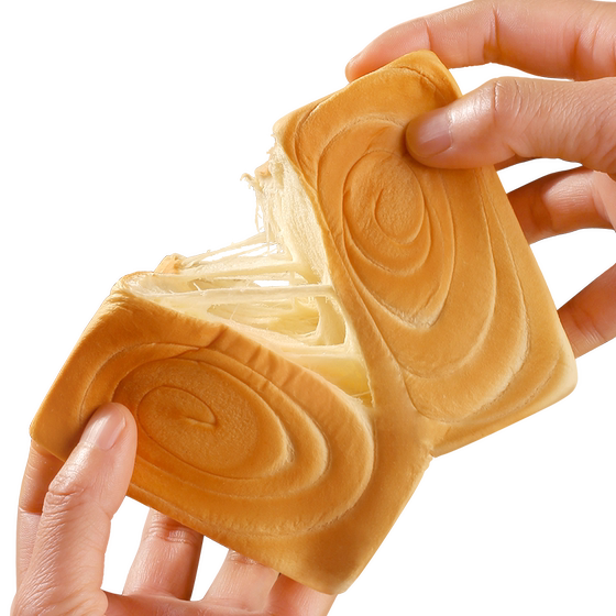 [Second piece 0 yuan] Pure milk hand tortured buns, noodle cube toast nutrition breakfast brushed milk original milk flavor