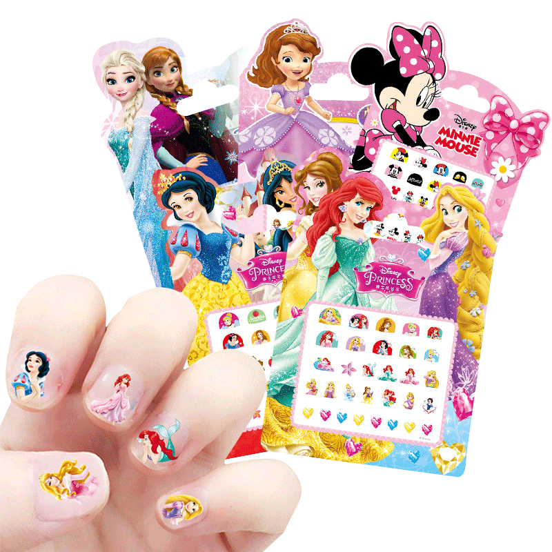 
Colorcasa Princess Aisha Children's Nail Sticker Waterproof Frozen Toy Cartoon Sticker Girl Nail Art